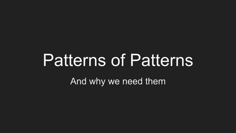 Patterns of Patterns